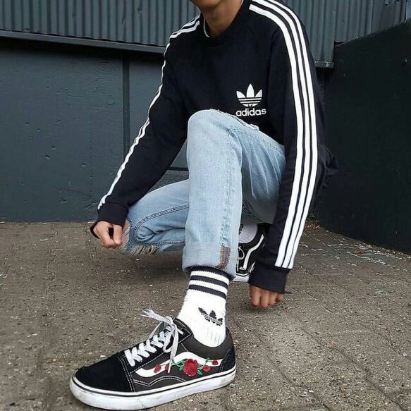 vans and adidas outfit